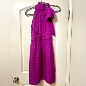 Vintage Shoshanna cocktail dress with statement bow at neck